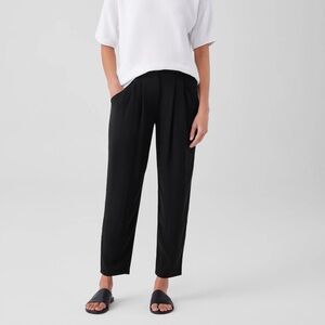 NWT Eileen Fisher Silk Georgette Crepe Carrot Pant